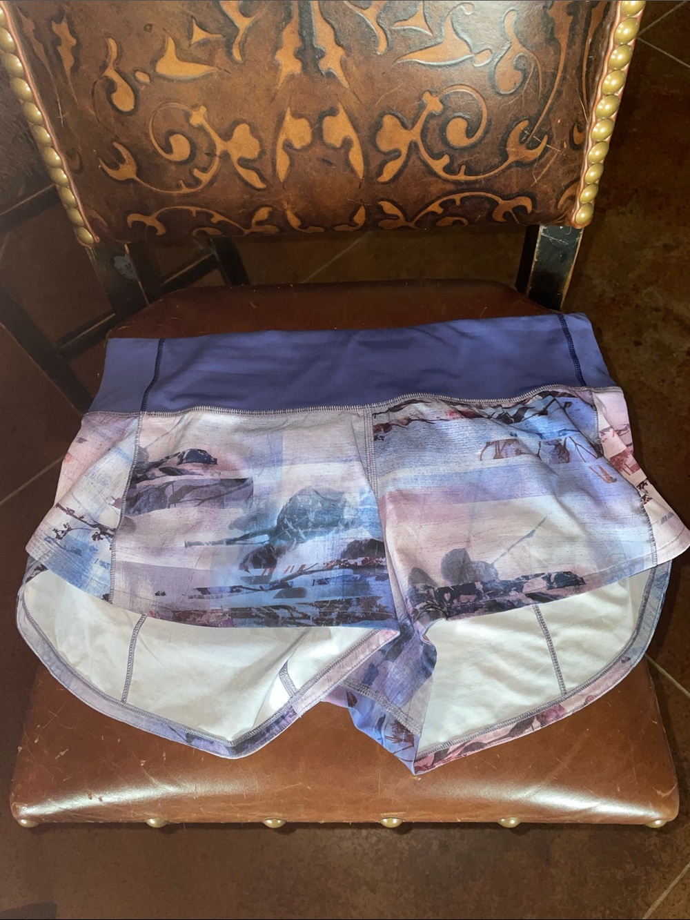 lululemon athletica Purple Printed Athletic Shorts